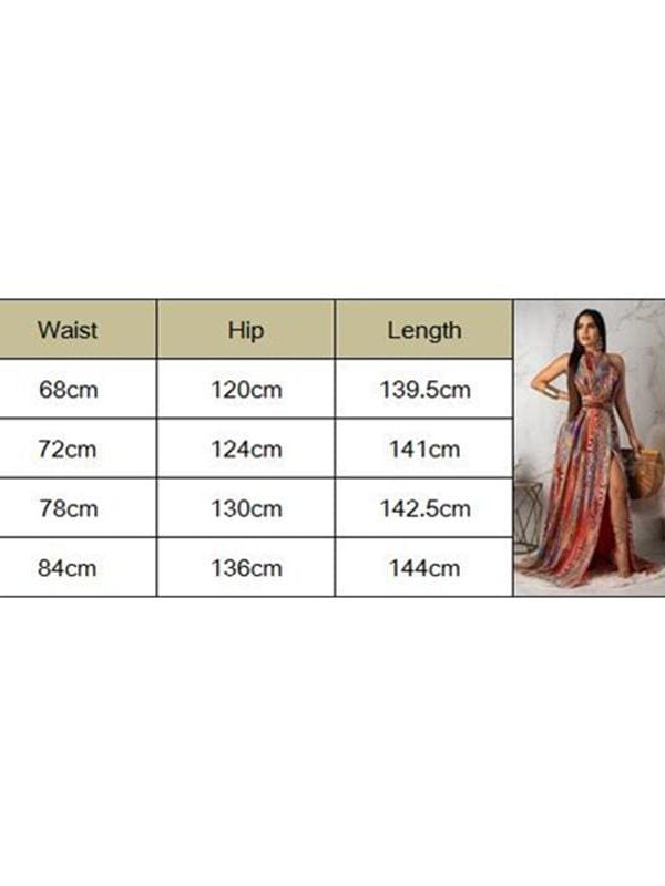 The Best Boho Women Maxi Dress Ladies Casual Sleeveless Halter Neck Floral Fashion Summer Beach Party Long Sundress Online - Takalr