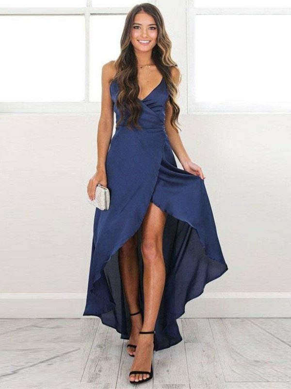 The Best Boho Women's Maxi Formal Dress Elegant Ladies Sleeveless V-Neck Summer Evening Party Long Beach Sundress Wedding Gown Online - Takalr