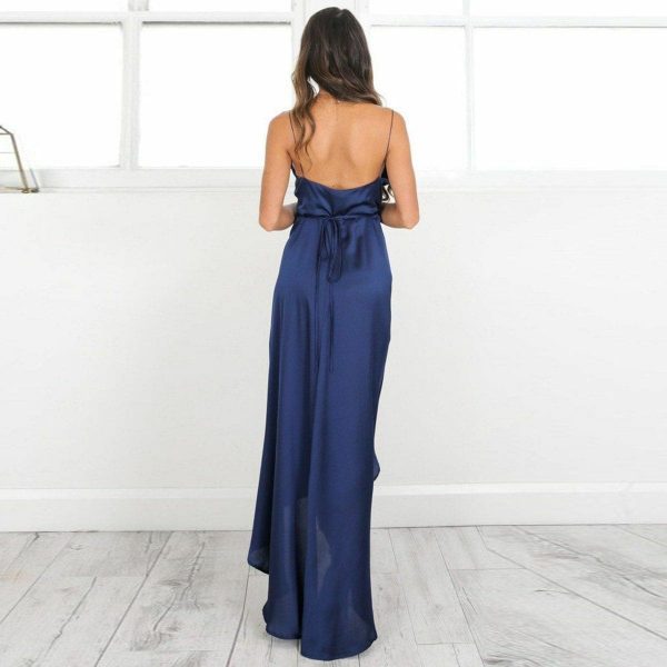 The Best Boho Women's Maxi Formal Dress Elegant Ladies Sleeveless V-Neck Summer Evening Party Long Beach Sundress Wedding Gown Online - Takalr