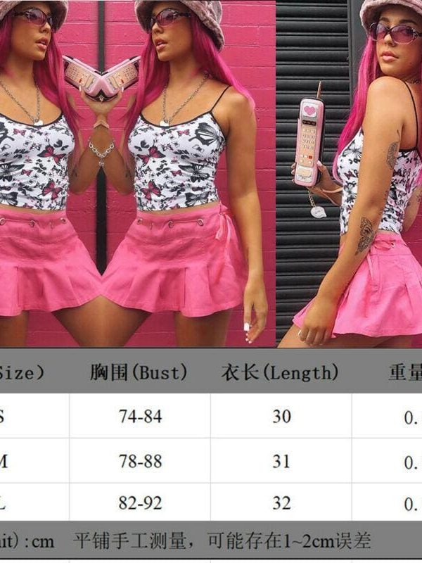 The Best Butterfly Pattern Women Sleeveless Bustier Crop Top Tube Tank Vest Camisole Ladies Summer Fashion Stylish Tops Online - Takalr