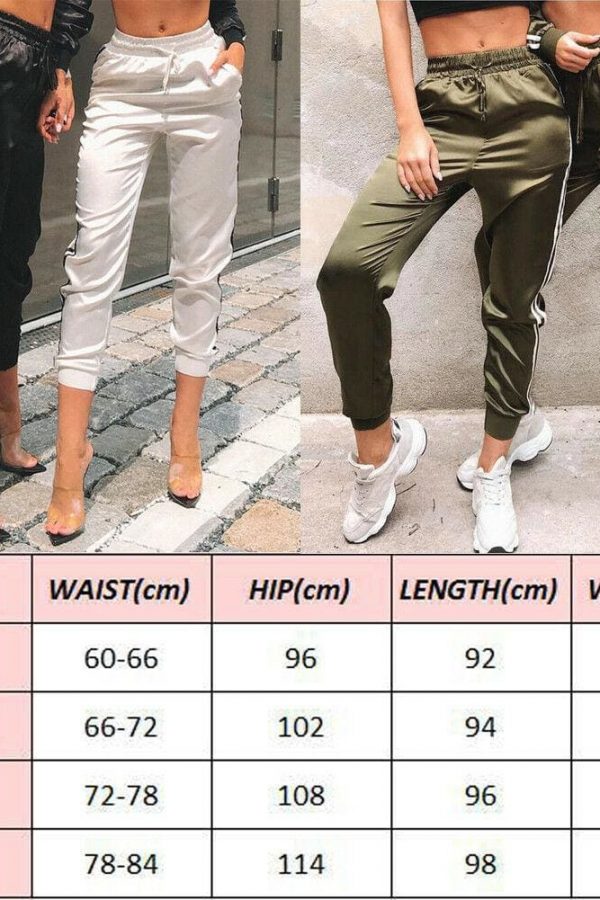 The Best Casual Sport Pants Women Fahion Comfy Fitness Pants Running Gym Sport High Waist Striped Track Jogging Pants Trousers Online - Takalr