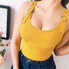 The Best Casual Tank Top Vest Blouse Sleeveless Summer Ladies Solid Casual Crop Top Shirt Online - Takalr