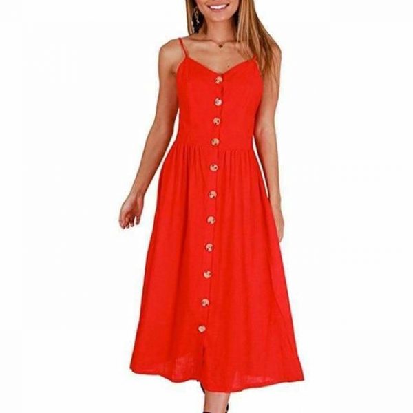 The Best Casual Vintage Women Summer Dress Backless Polka Dot Striped Floral Online - Source Silk