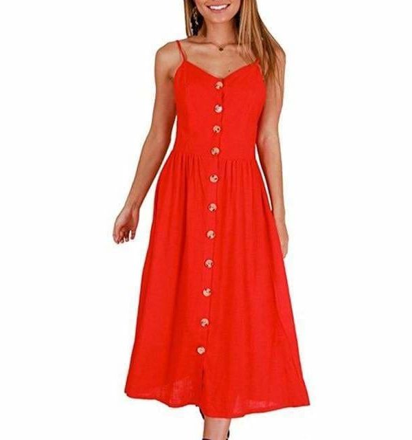 The Best Casual Vintage Women Summer Dress Backless Polka Dot Striped Floral Online - Source Silk