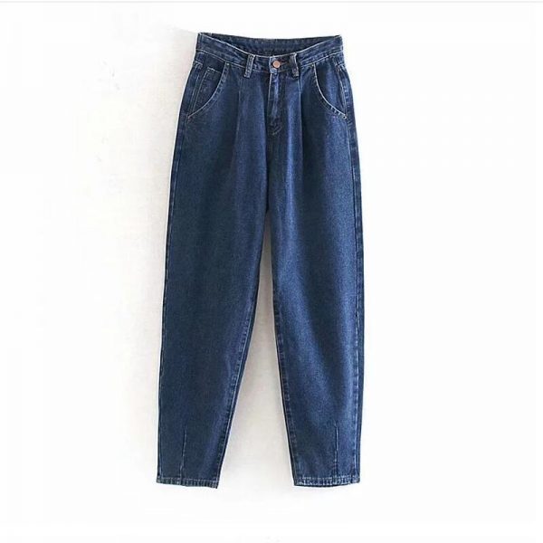 High Waist Cargo Pants Women Casual Mom Jeans - Takalr