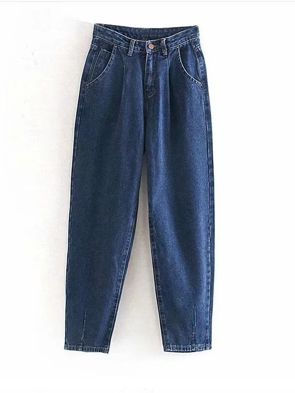 High Waist Cargo Pants Women Casual Mom Jeans - Takalr