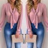 The Best Chiffon Blouses Women 2019 Autumn Fashion Long Sleeve V-neck  Blouse Online - Takalr