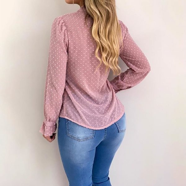 The Best Chiffon Blouses Women 2019 Autumn Fashion Long Sleeve V-neck  Blouse Online - Takalr