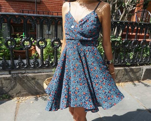 The Best Chiffon V-neck Dress Print Vintage Mini A-Line Slip Strap Dresses Online - Takalr