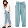 The Best Comfy Harem Pants Women Loose Casual Elastic High Waist Summer Beach Outdoor Drawstring Loose Baggy Trousers Plus Size Online - Takalr