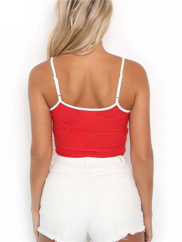 The Best Cool Girls Honey Embroidery Women Fashion Sleeveless Basic Tank Top Online - Source Silk