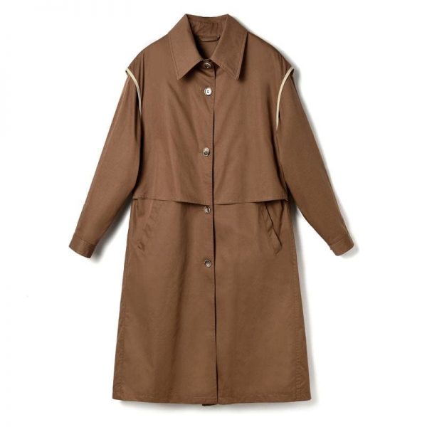 The Best Cotton British Style Casual Style Long Trench Coat Ladies Jacket Online - Takalr