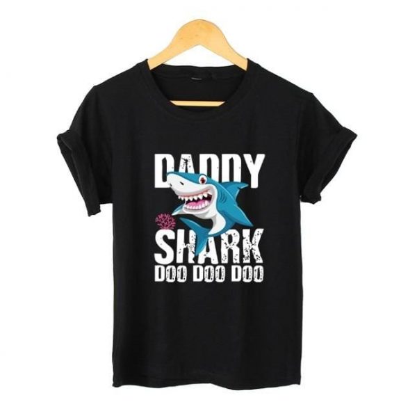 The Best DADDY&MAMA SHARK Women Men Cotton Short Sleeve Loose Top Summer Casual Crew Neck T-Shirt Tee Tops Online - Takalr