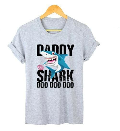 The Best DADDY&MAMA SHARK Women Men Cotton Short Sleeve Loose Top Summer Casual Crew Neck T-Shirt Tee Tops Online - Takalr