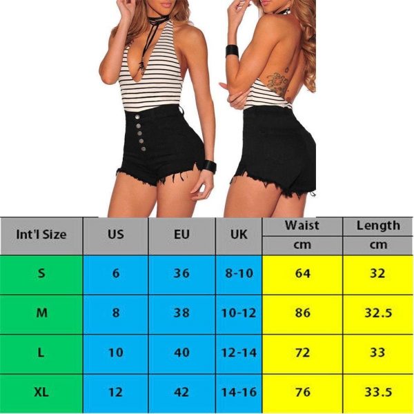 The Best Denim Shorts Women Summer Tassel High Waist Ladies Summer Sexy Bottoms Short Jeans Solid Casual Button Shorts Online - Takalr