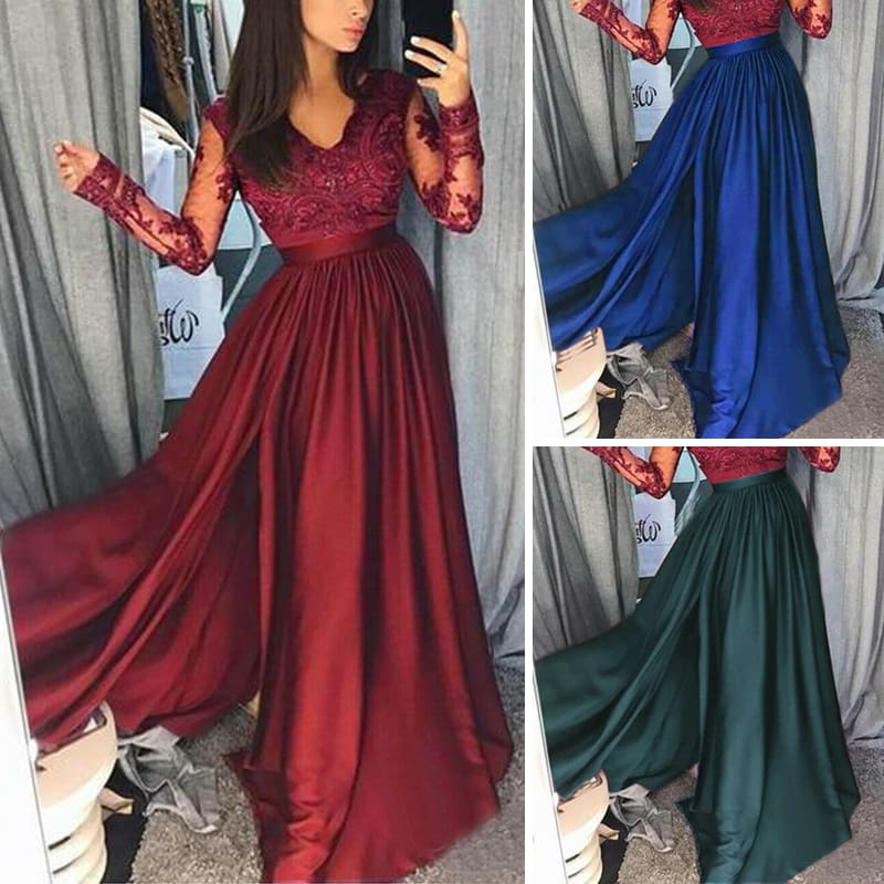 New Elegant Women Bridesmaid Wedding Sleeveless Long Skirt Sexy Ladies Evening Party Prom Gown Full Formal Skirt