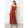 The Best Elegant Sexy Jumpsuits Women Sleeveless Polka Dots Loose Trousers Wide Leg Pants Rompers Online - Takalr