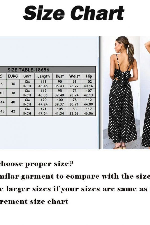 The Best Elegant Sexy Jumpsuits Women Sleeveless Polka Dots Loose Trousers Wide Leg Pants Rompers Online - Takalr