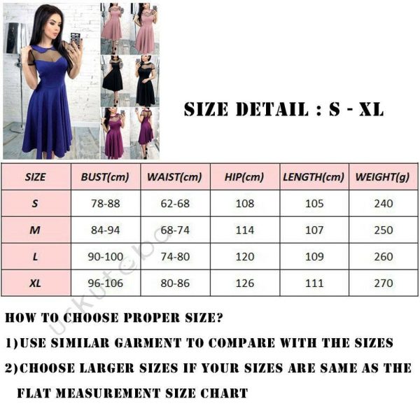 The Best Elegant Women Formal Prom Evening Party Dress Fashion Ladies Peter Pan Neck Mesh Wedding Ball Gown Midi Dress Online - Takalr