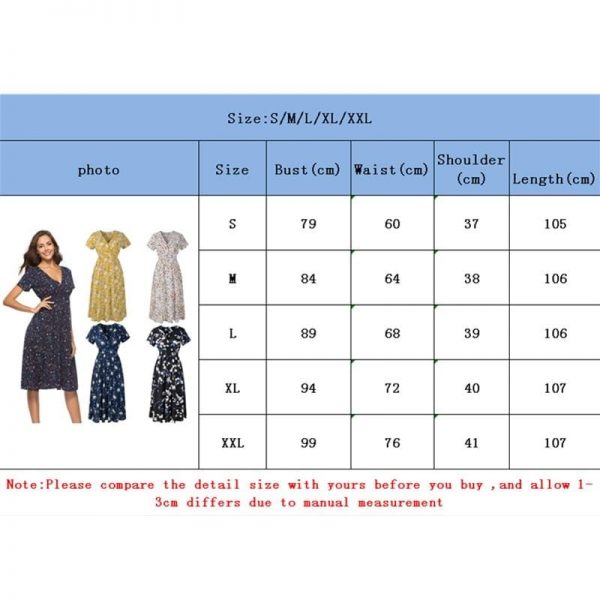 The Best Elegant Women Summer Boho Long Maxi Dress Holiday Party Ladies V Neck Casual Beach Dresses Sundress Online - Takalr