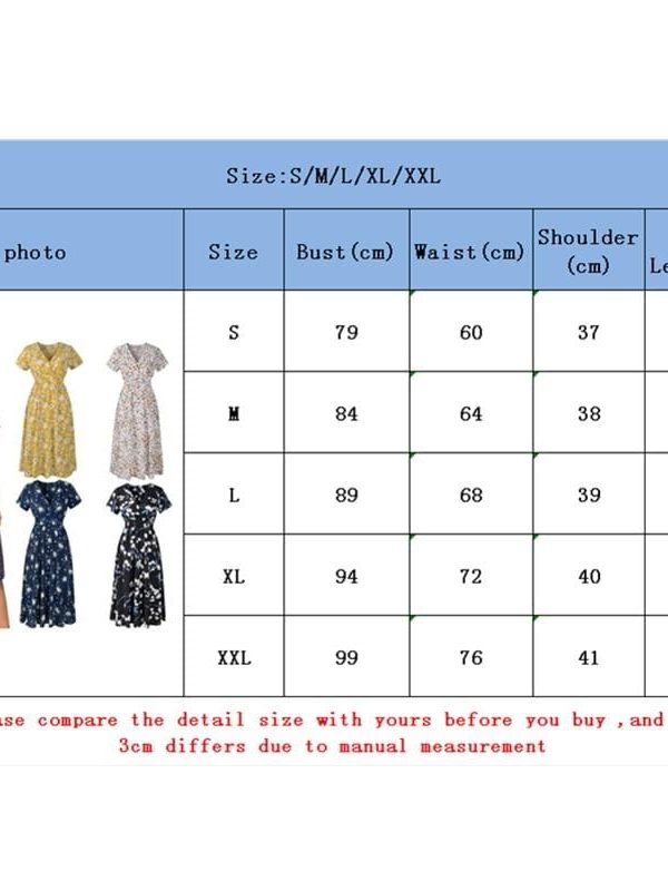 The Best Elegant Women Summer Boho Long Maxi Dress Holiday Party Ladies V Neck Casual Beach Dresses Sundress Online - Takalr