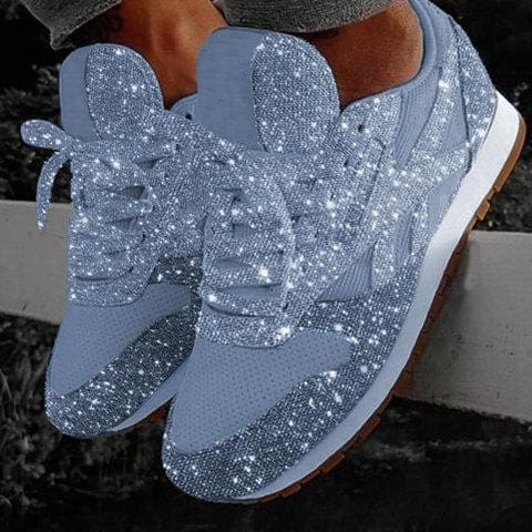 Women Muffin Rhinestone New Crystal Platform Sneakers