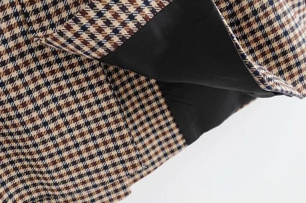 The Best Fashion Autumn Women Plaid Blazers Work Office Lady Blazer Coat Online - Takalr