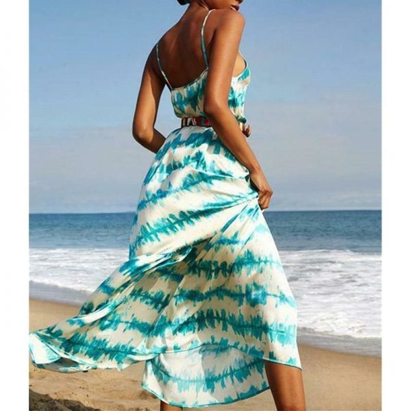 The Best Fashion Beach Dress Women Holiday Sleeveless Loose Summer Beach Casual Floral Long Maxi Dress Sundress Online - Takalr