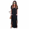 The Best Fashion Casual Cotton Dress Women Robe Jurken V-Neck Streetwear Loose Online - Source Silk