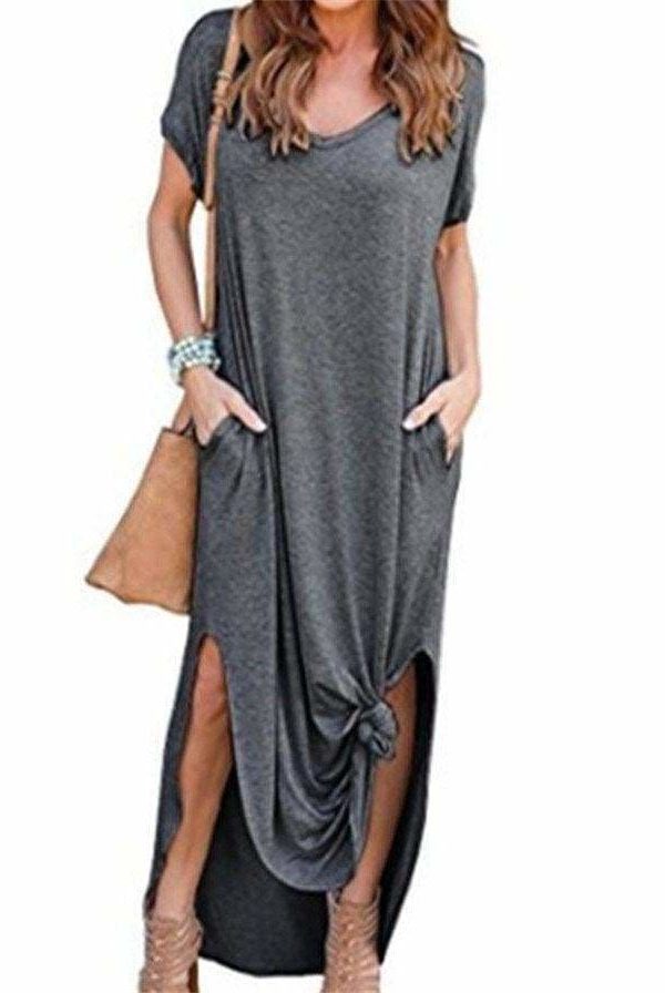 The Best Fashion Casual Cotton Dress Women Robe Jurken V-Neck Streetwear Loose Online - Source Silk