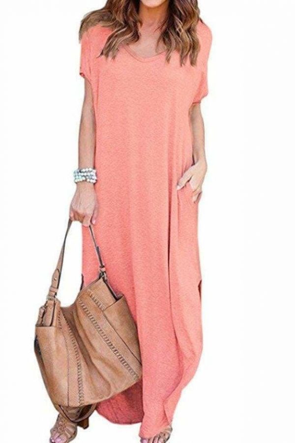 The Best Fashion Casual Cotton Dress Women Robe Jurken V-Neck Streetwear Loose Online - Source Silk