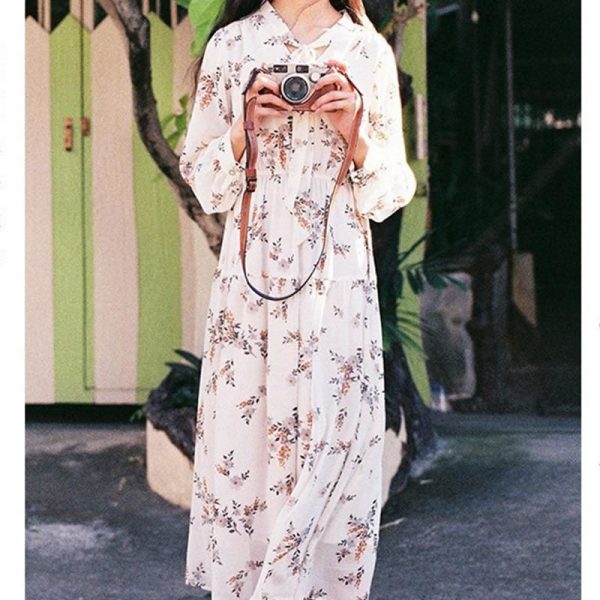 The Best Fashion Korea Style Women Girl Boho Floral Long Dress Maxi Dress Online - Takalr