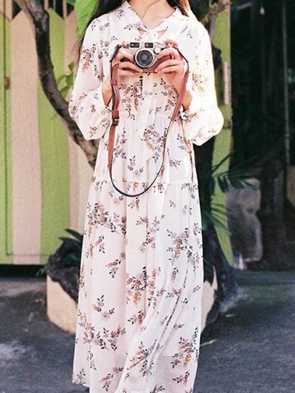 The Best Fashion Korea Style Women Girl Boho Floral Long Dress Maxi Dress Online - Takalr