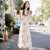 The Best Fashion Korea Style Women Girl Boho Floral Long Dress Maxi Dress Online - Takalr