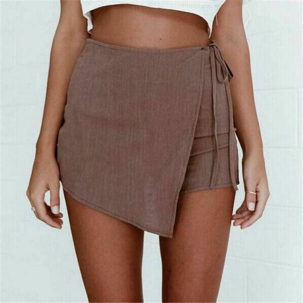 The Best Fashion Sexy Lady Women Solid Summer Shorts Sexy Casual High Waist Irregular Bandage Shorts Hot Online - Takalr