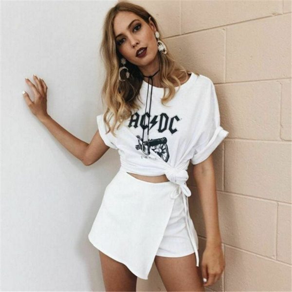 The Best Fashion Sexy Lady Women Solid Summer Shorts Sexy Casual High Waist Irregular Bandage Shorts Hot Online - Takalr