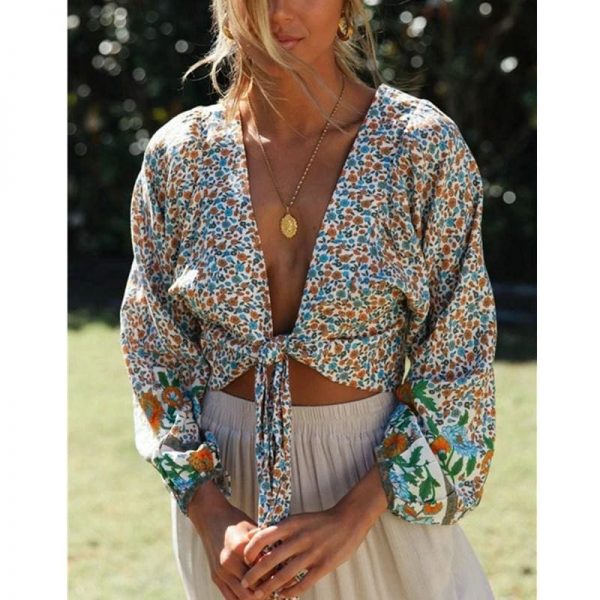 The Best Fashion Spring Women Long Sleeve Floral Cropped Cardigan Blouse Bolero Shrug Casual Coat Top Shirt Online - Takalr