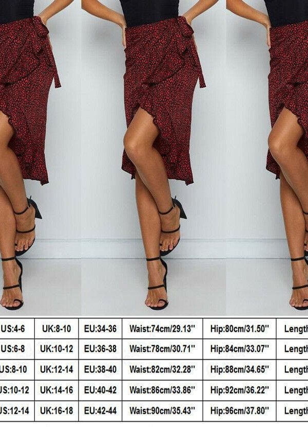 The Best Fashion Summer Women Leopard Print Wrap Skirt Ladies Casual Bandage Midi Skirt Women Sexy Party Wear Beach Sundress Online - Takalr