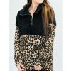 The Best Fashion Women Autumn Winter Hoodie Sweatshirt Leopard Patchwork Jumper Sweater Hooded Pullover Coat Tops Online - Takalr