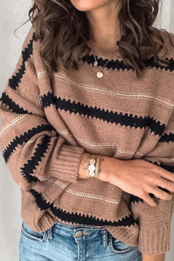 The Best Fashion Women Autumn Winter Knitted Pullover Jumper Sweater Ladies Casual Crew Neck Long Sleeve Knitwear Top Online - Takalr