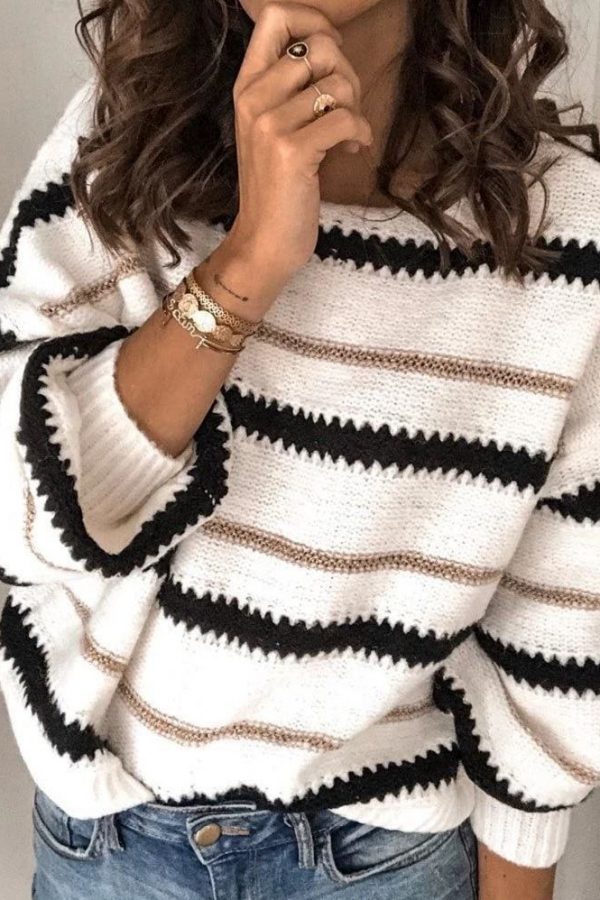 The Best Fashion Women Autumn Winter Knitted Pullover Jumper Sweater Ladies Casual Crew Neck Long Sleeve Knitwear Top Online - Takalr