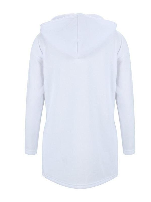 The Best Fashion Women Autumn Winter Top Long Sleeve Hooded Sweatshirt Ladies Casual White Hoodies Outwear Online - Takalr