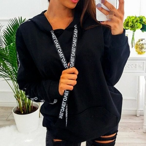 The Best Fashion Women Autumn Winter Top Long Sleeve Sweatshirt Casual Ladies Hooded Hoodies Online - Takalr