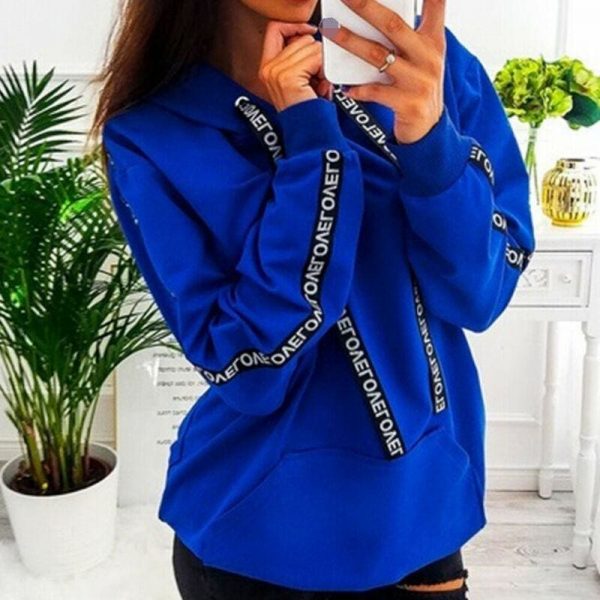 The Best Fashion Women Autumn Winter Top Long Sleeve Sweatshirt Casual Ladies Hooded Hoodies Online - Takalr