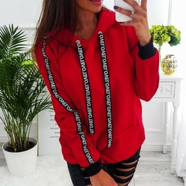 The Best Fashion Women Autumn Winter Top Long Sleeve Sweatshirt Casual Ladies Hooded Hoodies Online - Takalr