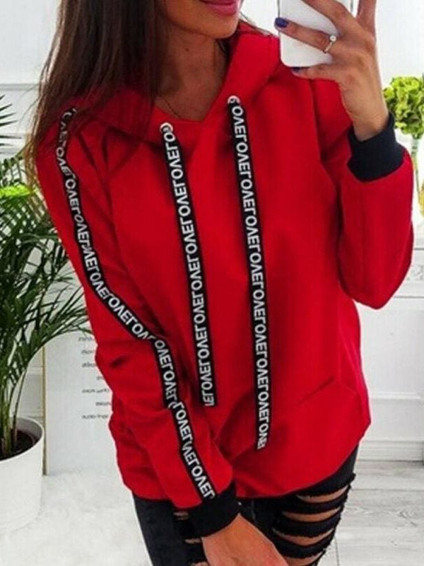 The Best Fashion Women Autumn Winter Top Long Sleeve Sweatshirt Casual Ladies Hooded Hoodies Online - Takalr