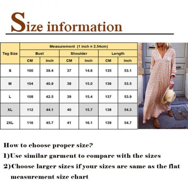 The Best Fashion Women Boho Deep V Neck Floral Long Maxi Dress Tunic Beach Kaftan Holiday Club Casual Loose Dresses Sundress Online - Takalr