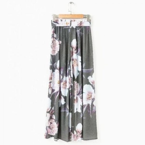 The Best Fashion Women Boho Floral High Waist Long Pants Palazzo Baggy Wide Leg Ladies Summer Loose Casual Trousers Online - Takalr