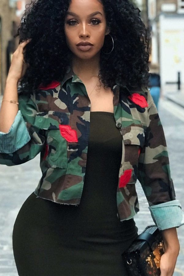 The Best Fashion Women Camo Jacket Ladies Military Army Short Jacket Outwear Casual Stylish Slim Fit Autumn 2019 New Tops Online - Takalr