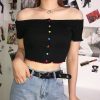 The Best Fashion Women Casual Off Shoulder Tank Top Vest Blouse Sexy Ladies Summer Holiday Sleeveless Crop Top Shirt Online - Takalr